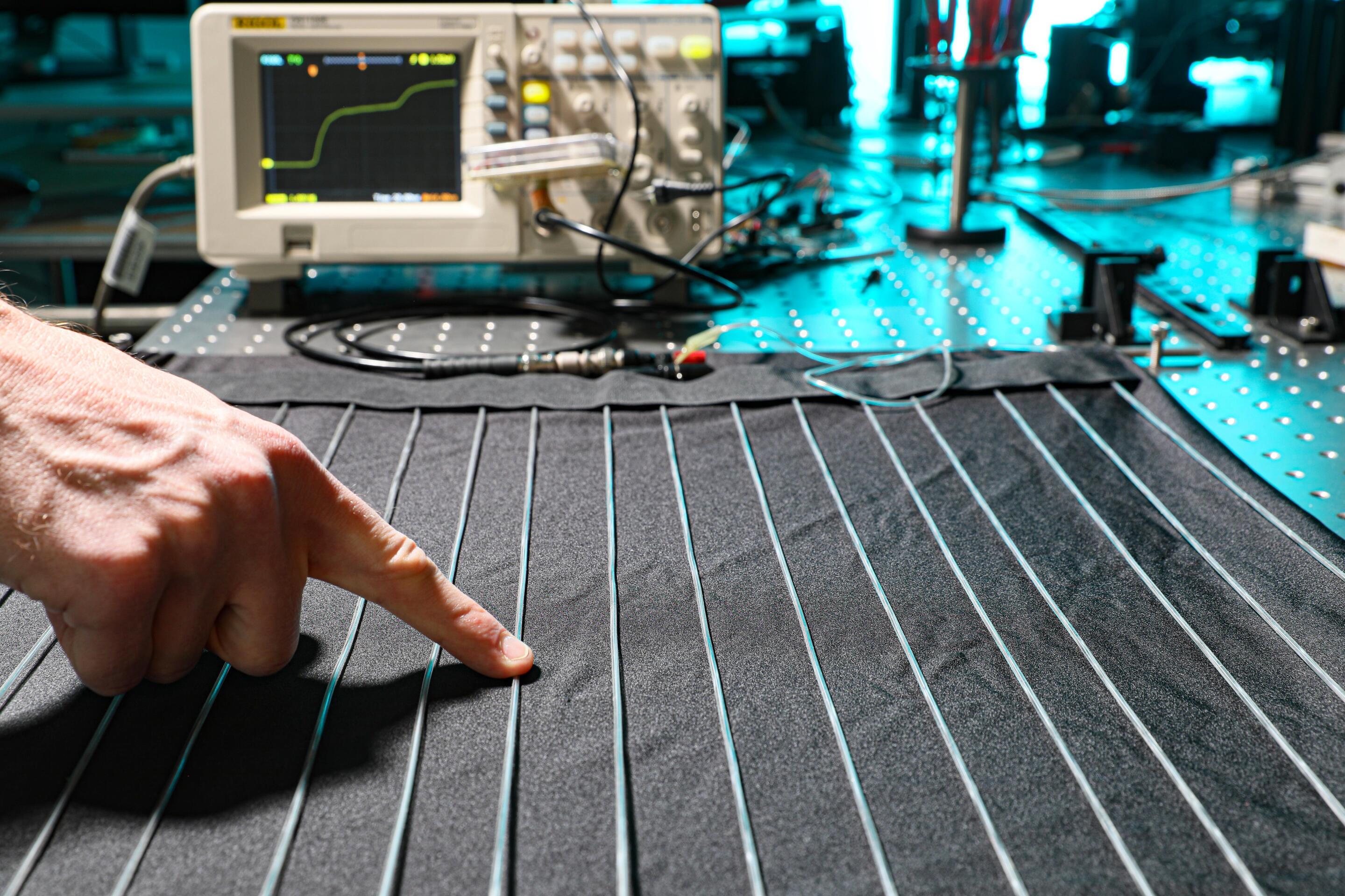 Transmission lines replace sensors in new smart fabric