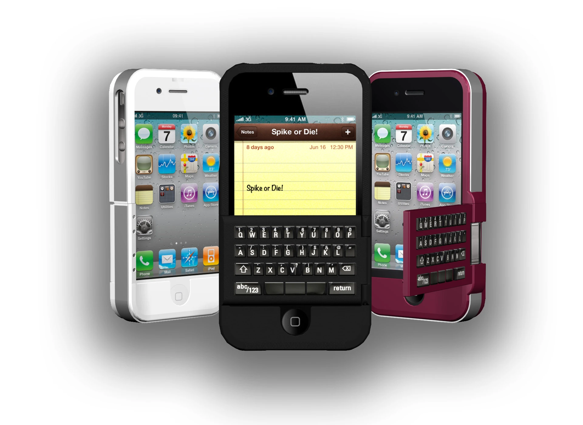 The Spike case adds a flip-out physical keyboard to an iPhone 4/4S