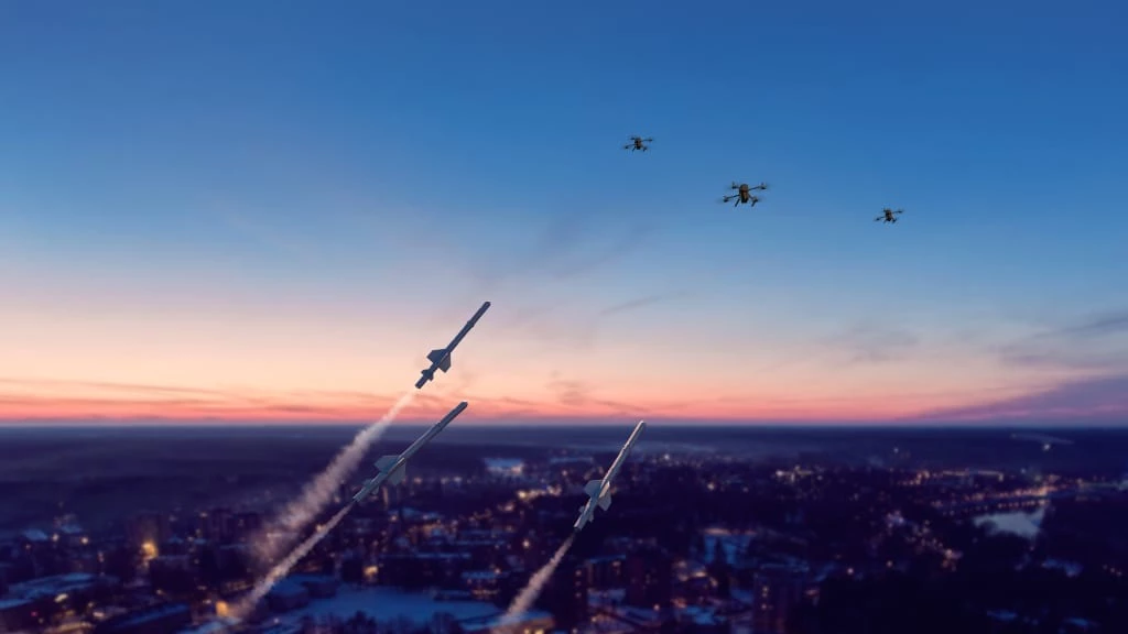 Nimbrix missiles in flight