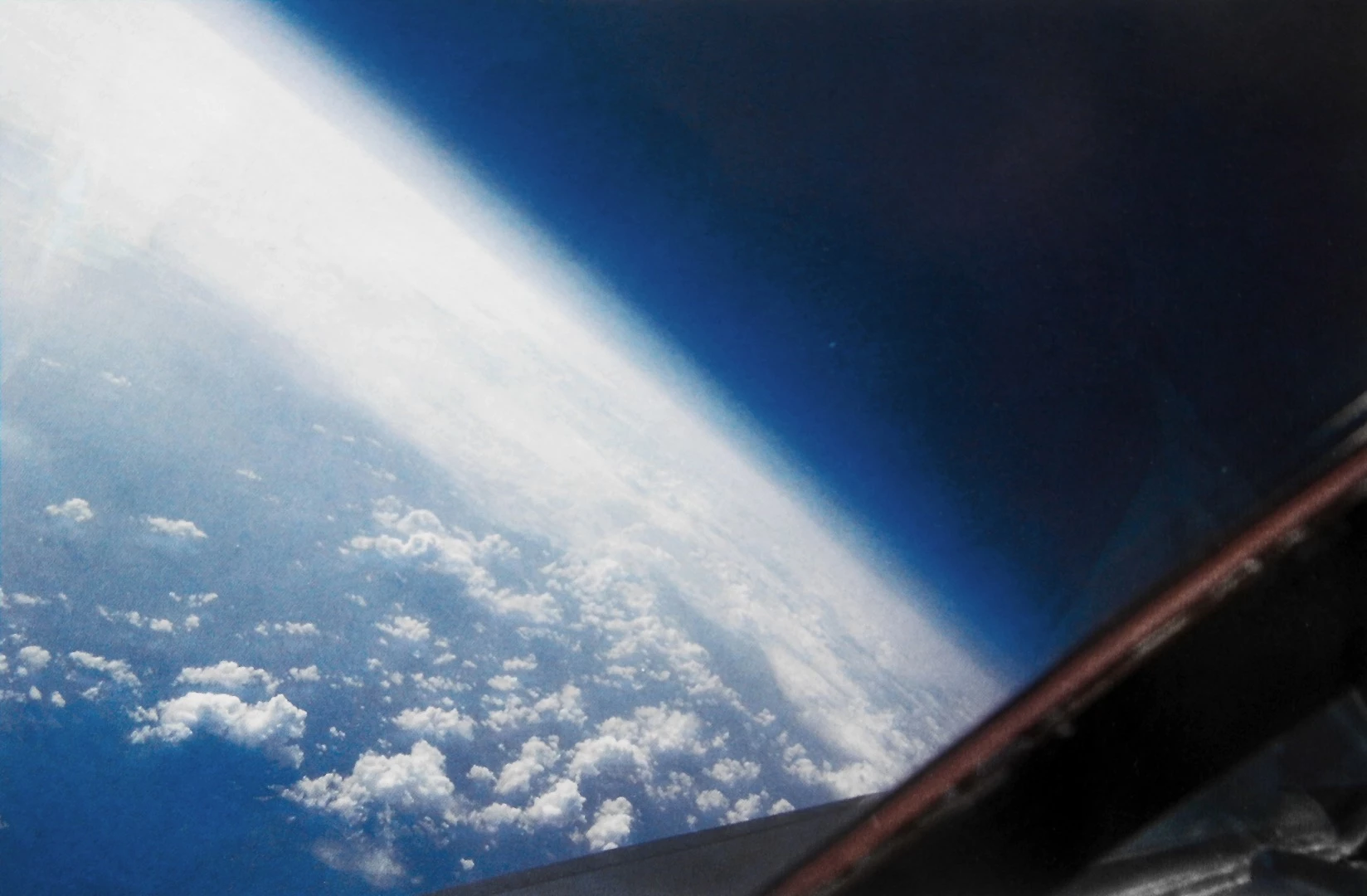 The view of Earth from a Blackbird cockpit, 83,000 feet up