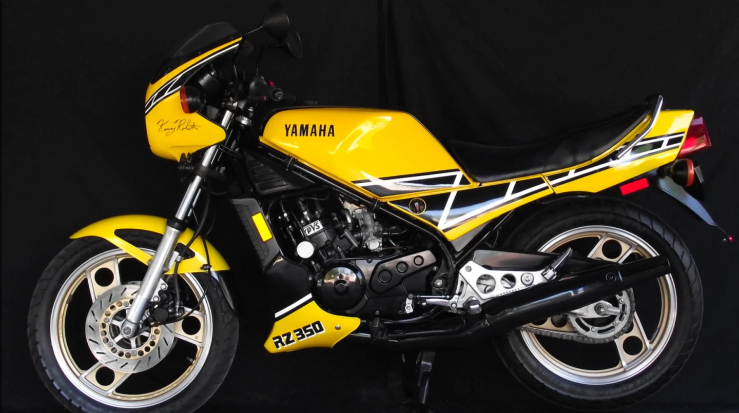 The Yamaha 250/350 twin-cylinder two-stroke dynasty ran from the 1950s to the 1980s and culminated in this water-cooled model RZ350 which was reliable and incredibly fast, and closely related to a significant proportion of the bikes in every 250cc and 350cc Grand Prix over three decades. This bike set a new model record in Las Vegas last week, selling for US$25,850, no doubt buoyed by Kenny Roberts' signature.