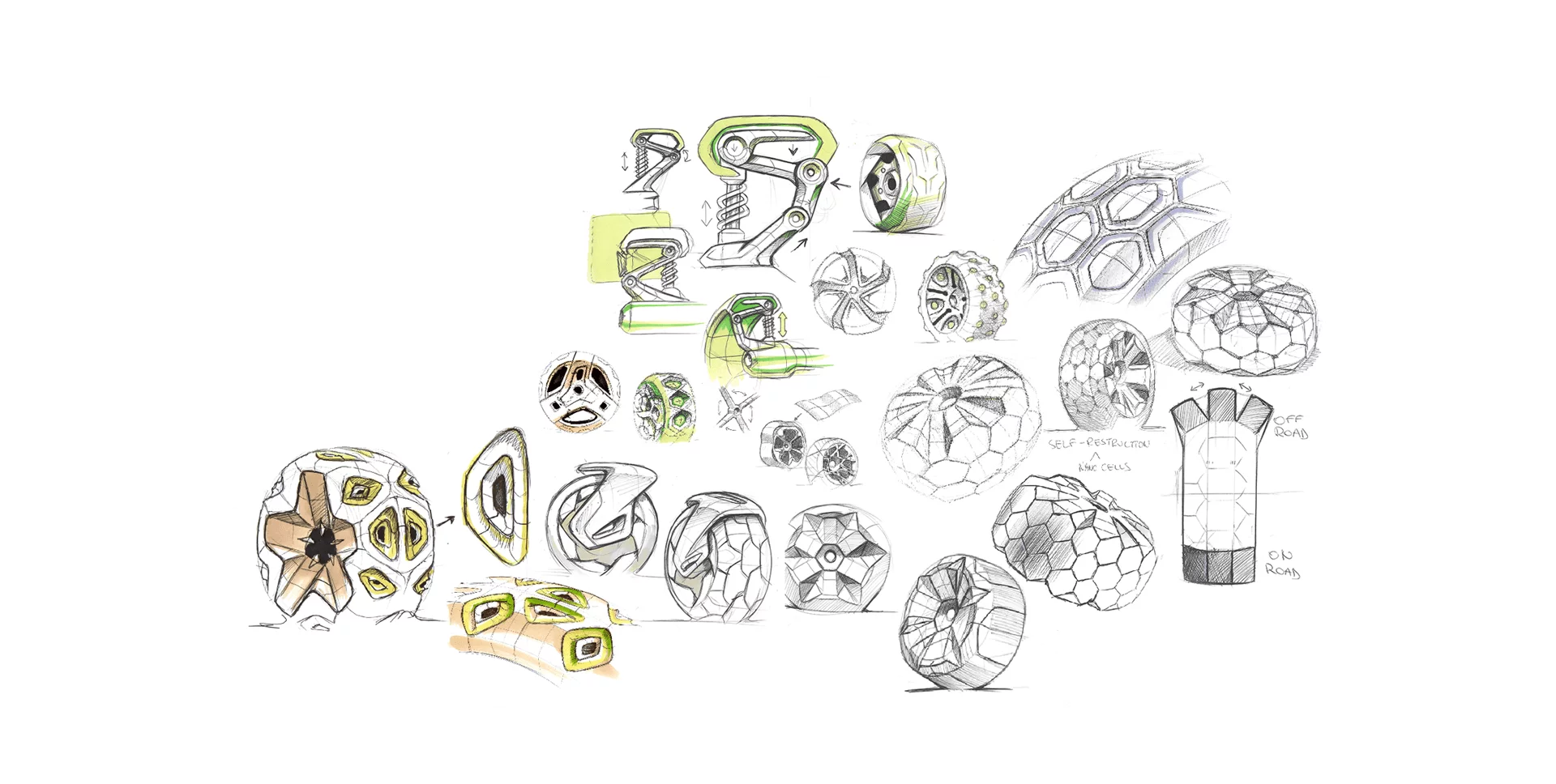Design sketches of the Dakar concept
