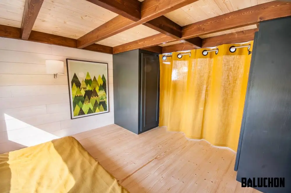 The Valhalla's downstairs bedroom includes a couple of closets