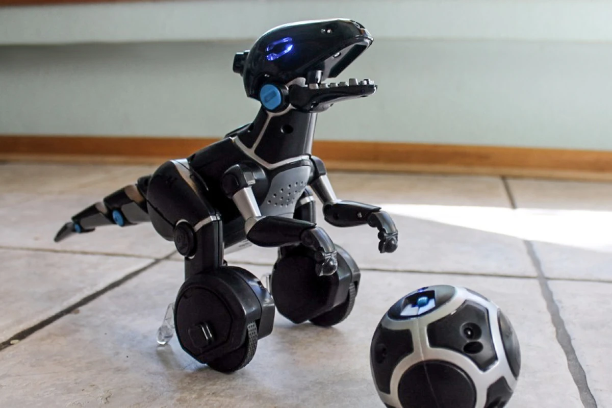 MiPosaur is a dino bot on a two-wheeled pendulum that has moods, gestures, a TrackBall with different modes, and an app that adds more functionality