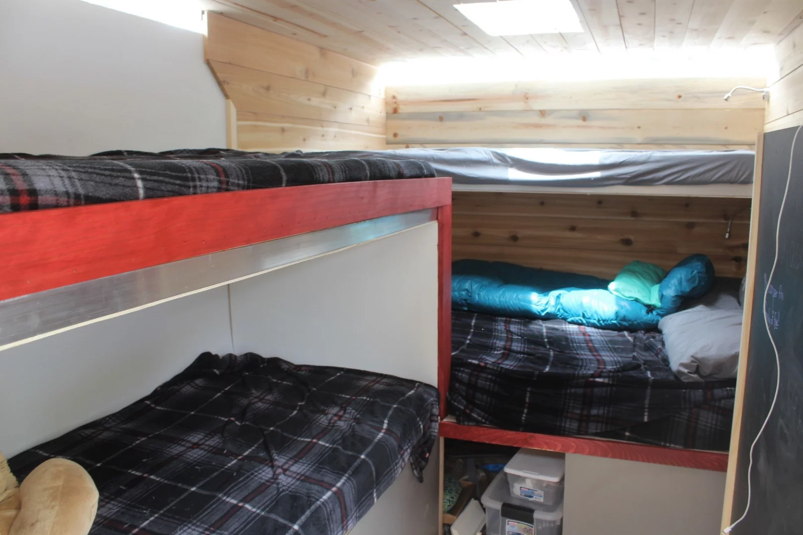 With three twins and a queen bed, the Dunraven trailer sleeps five adults or a family of six