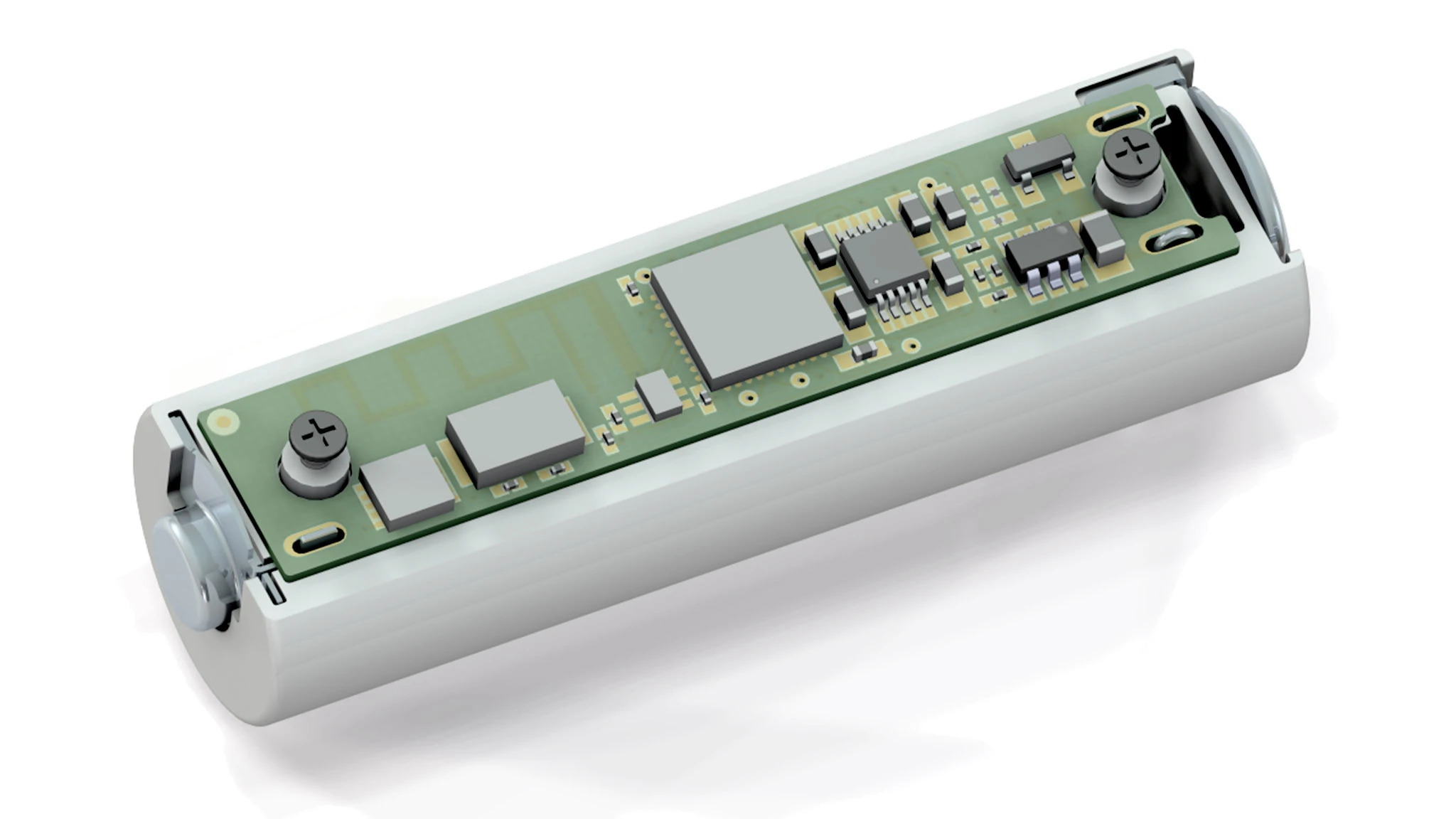 This is a CAD rendering of the final product's innards