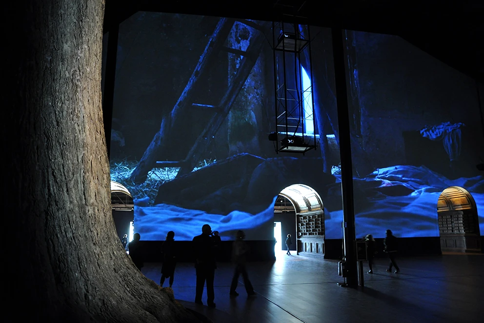 The huge Pavilion Zero takes visitors through a series of exhibitions spaces