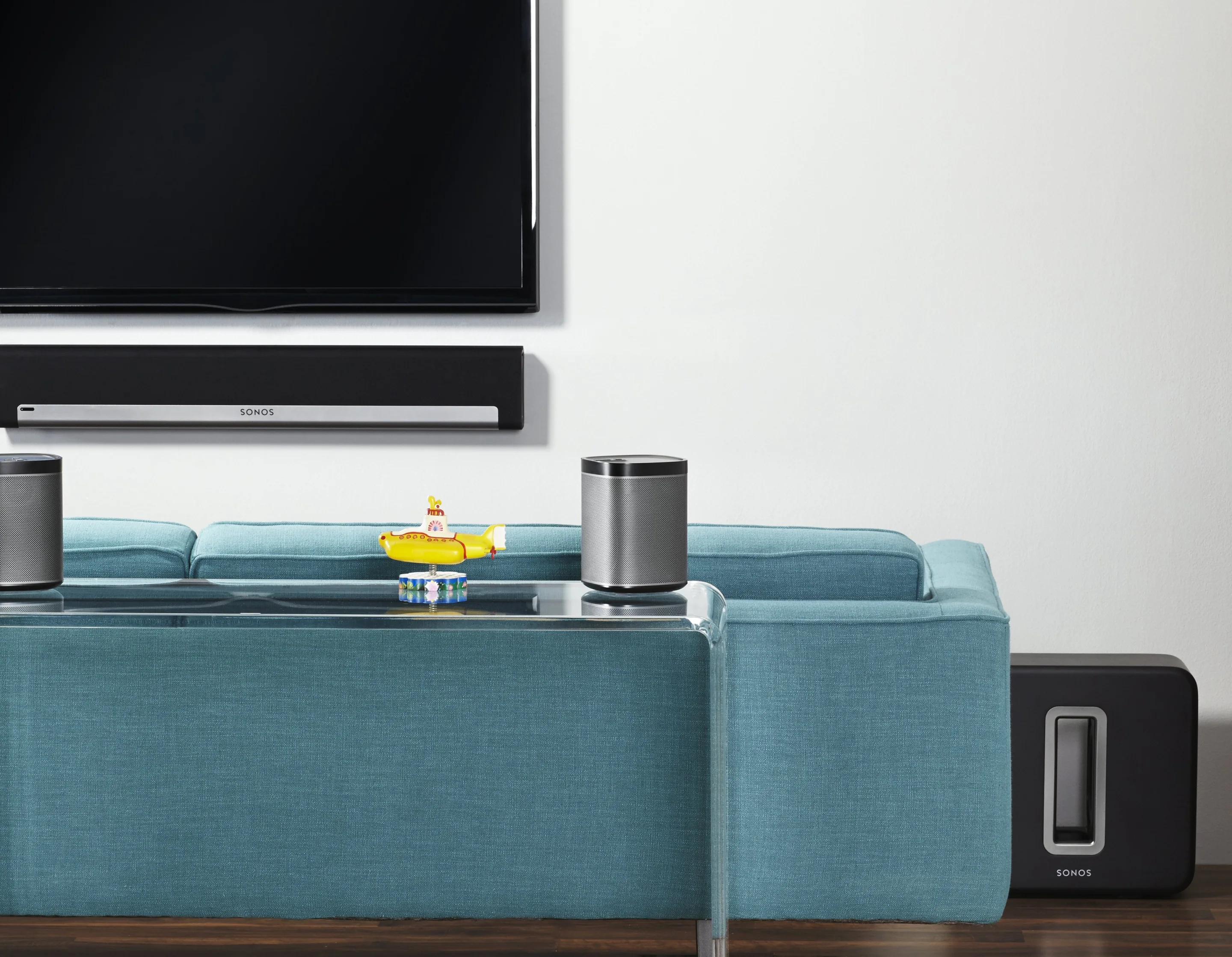 The Play:1 can be used on its own, paired with a second unit for stereo, or integrated into a bigger Sonos multi-room home system