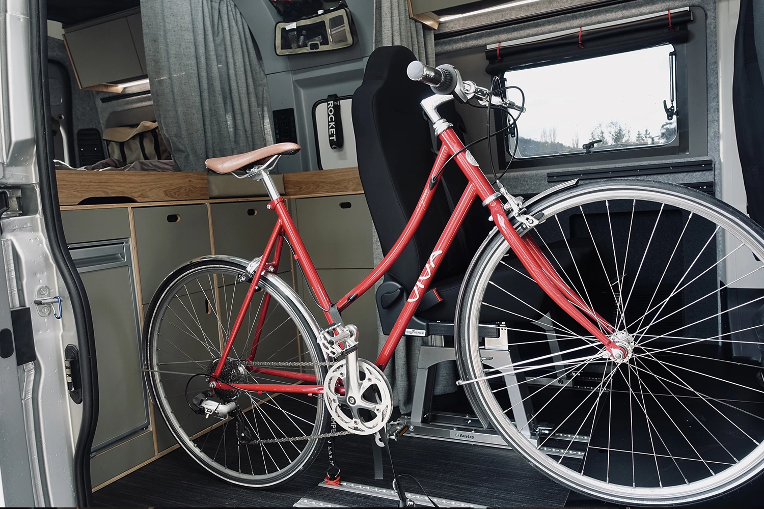Pop one or two seats out and you can bring along a bike or other large gear