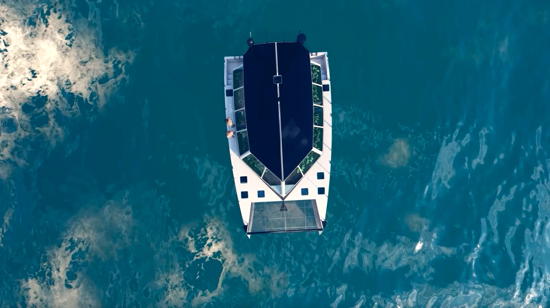 Sovereign plans to cover the vessel's roof in solar panels and offer an available wind generation system