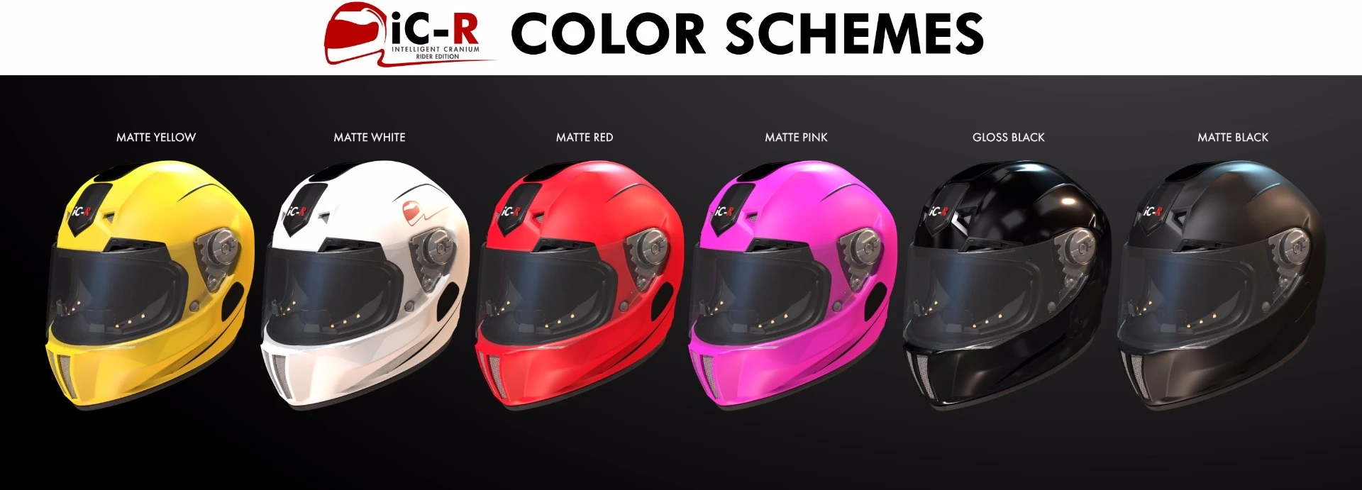 iC-R helmet - various colours and designs will be available