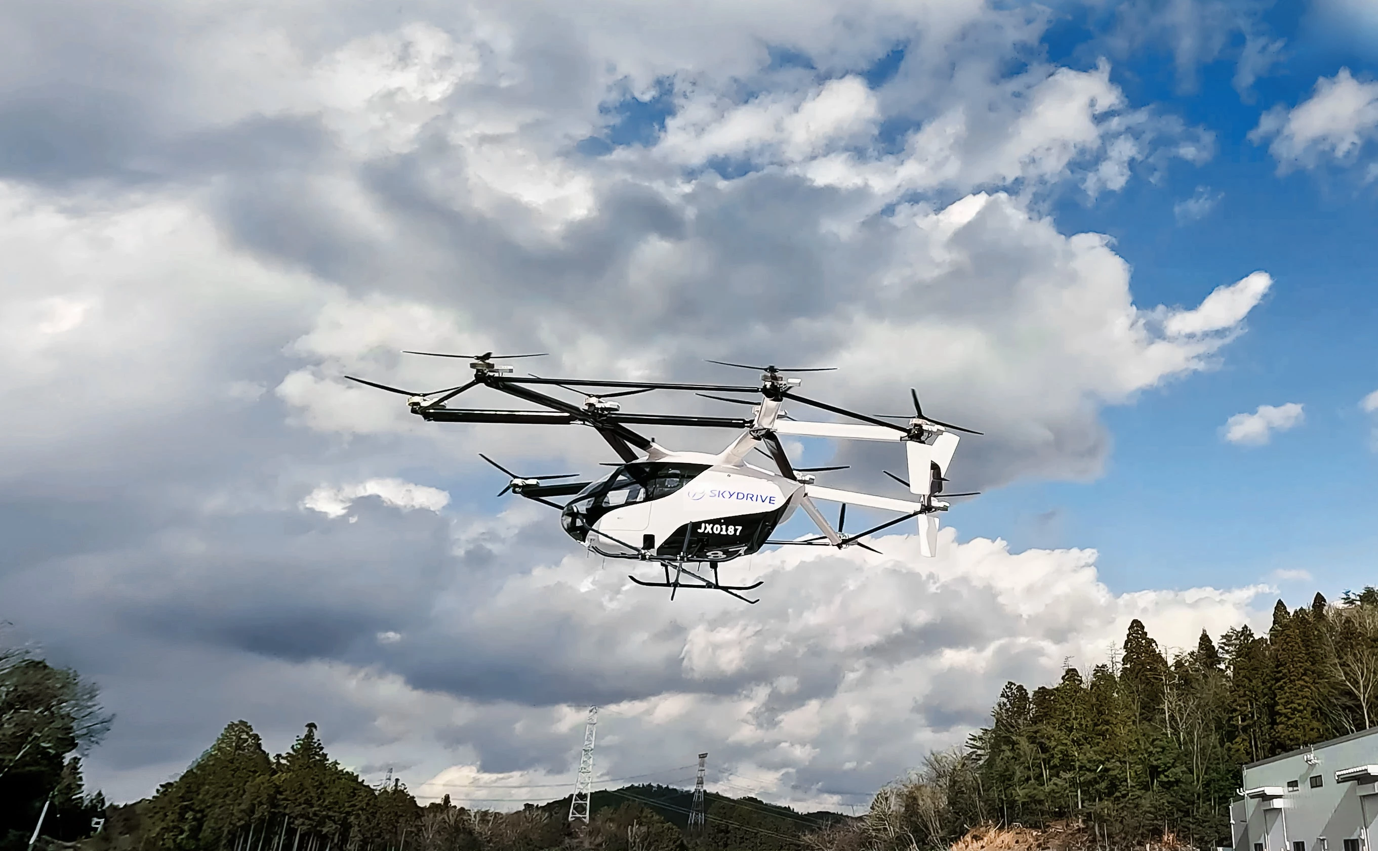 The SkyDrive SD-05 takes to the air ahead of its official unveiling later this year