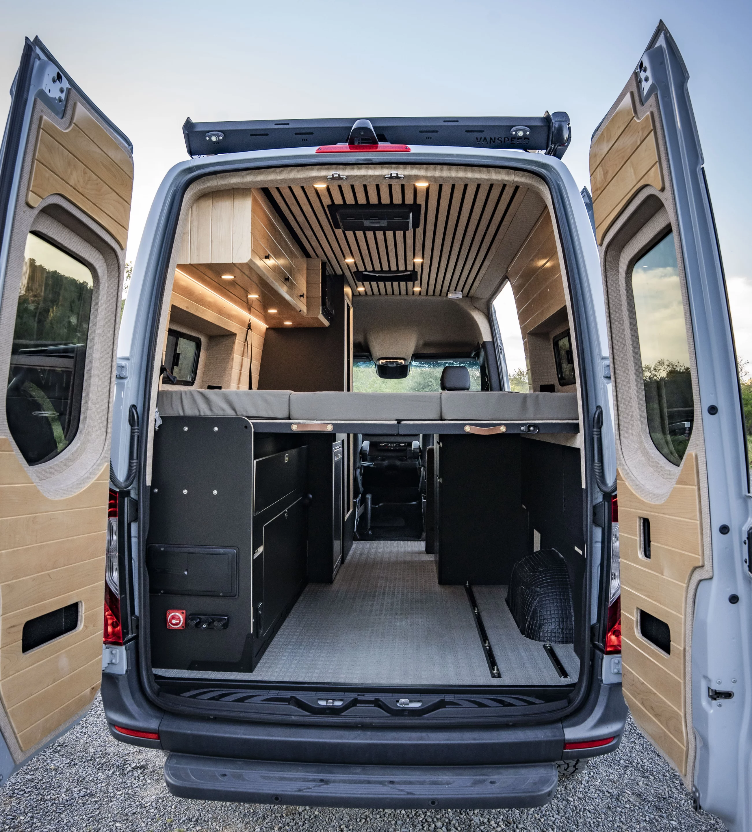 By removing the bench, you gain more cargo garage space without giving up overnighting capabiliiity