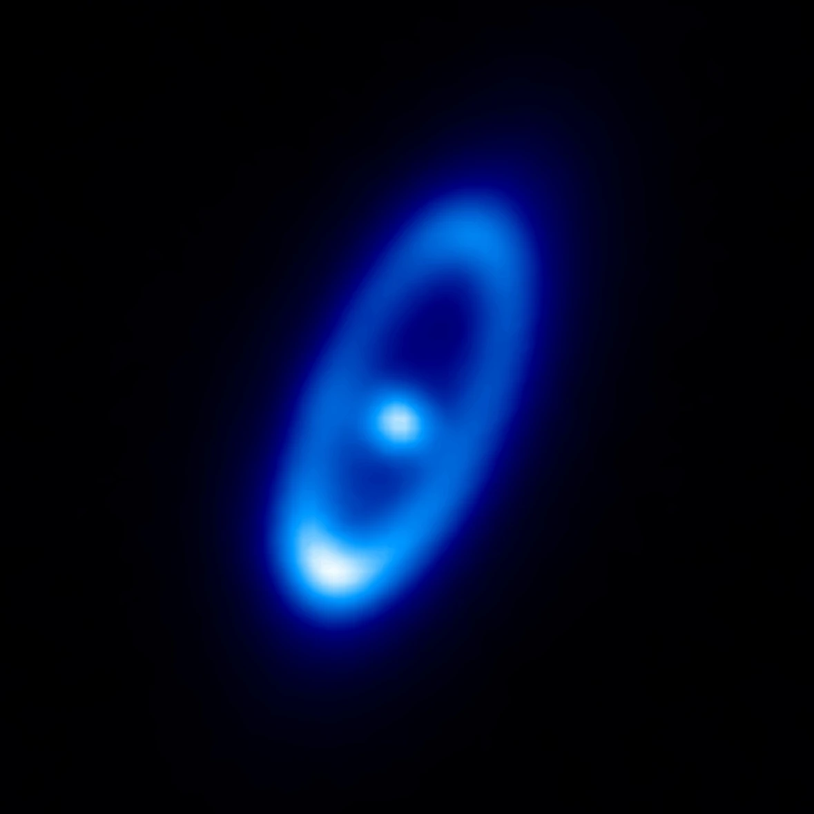 The star Fomalhaut and its debris disc (Image: ESA/Herschel/PACS/Bram Acke, KU Leuven, Belgium)
