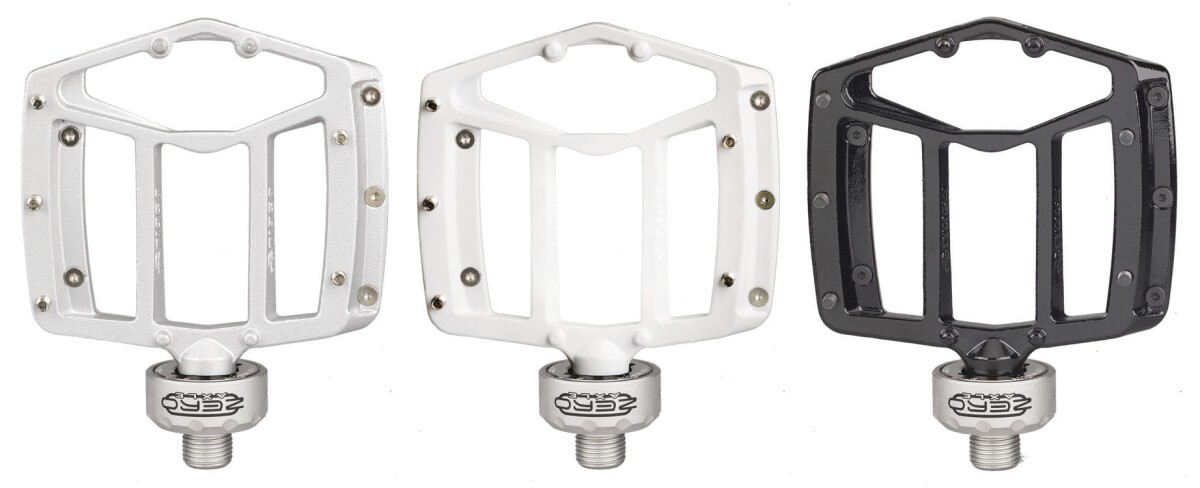 Tioga's ZEROaxle MT-ZERO is one of the thinnest mountain bike pedals available, as it has no axle