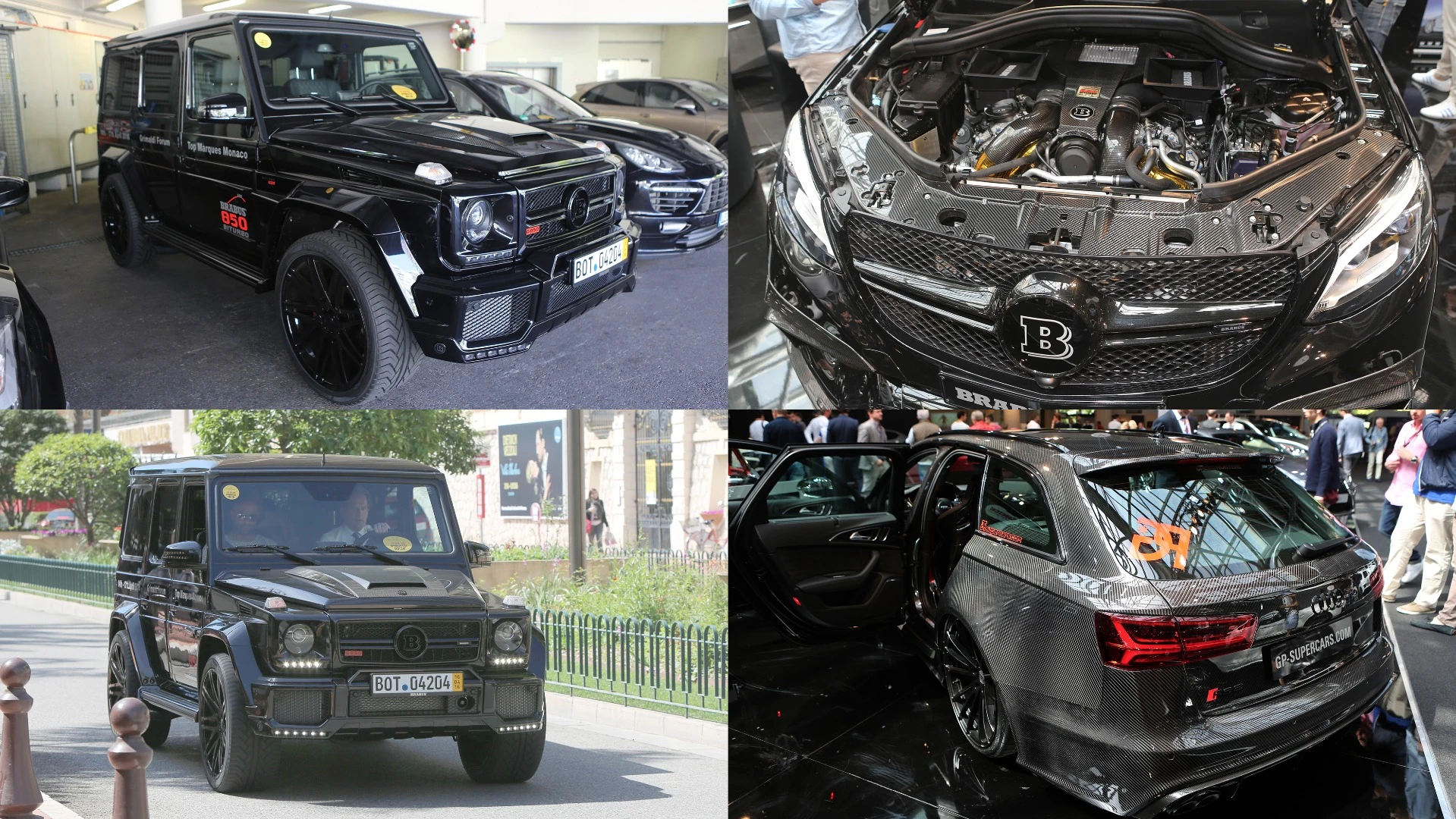 After Mercedes-owned AMG, Brabus is the biggest remanufacturer of Mercedes-Benz cars in the world. It takes powerful, refined and elegant showroom models and brings out the character you might want. Take the Brabus 850 WIDESTAR at left for instance. It began life as a Mercedes G 63 SUV and increased the V8 engine capacity to 6.0 liters, add twin turbochargers, then upgraded everything else to cope with the 625 kW / 850 hp and 1,450 Nm (1,069 lb-ft) of peak torque. Despite weighing in at 2,550 kilograms, the all-wheel-drive car sprints from rest to 100 km/h (62 mph) in just 4.0 seconds. The top speed is limited electronically to 260 km/h (162 mph). The other car is somewhat of a departure for Brabus as it's a completely carbon-skinned Audi RS6 - just $230,000 as well.