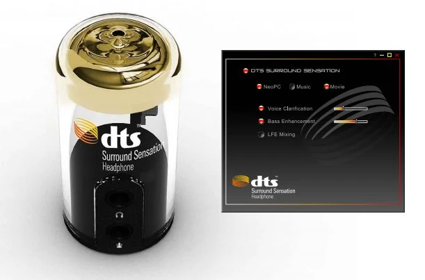The user can configure sound options via included software