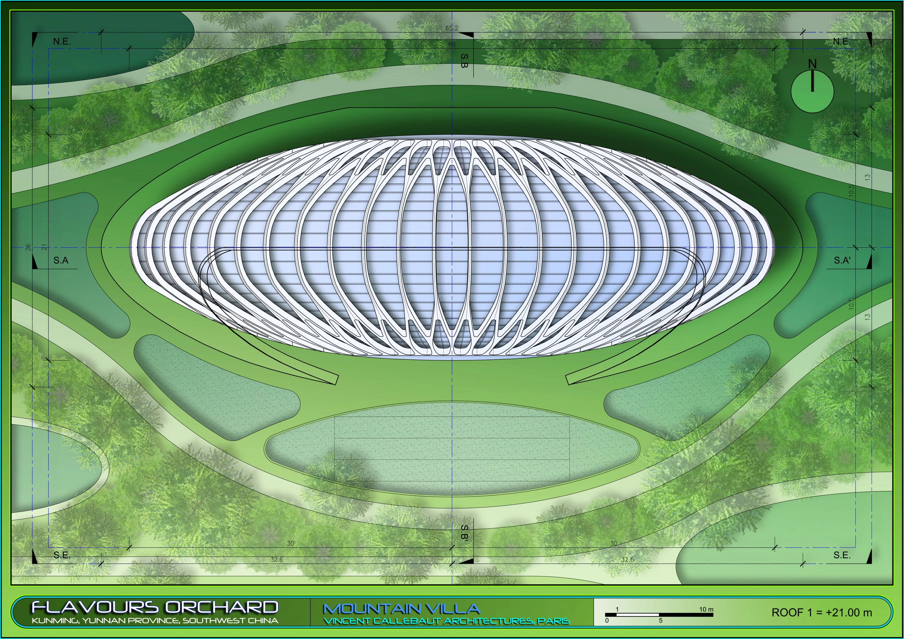 Mountain Villa solar roof level (Image: Vincent Callebaut Architectures)
