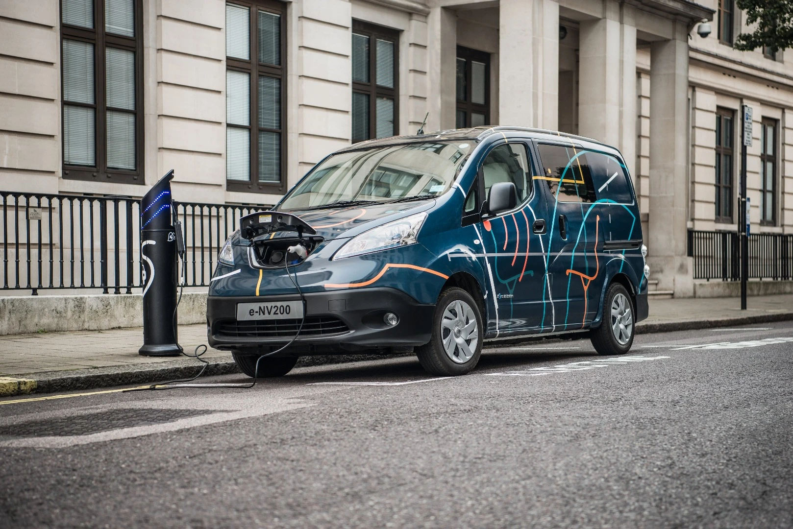 The standard e-NV200 van offers an estimated 106 miles of range with its 24 kWh lithium-ion battery
