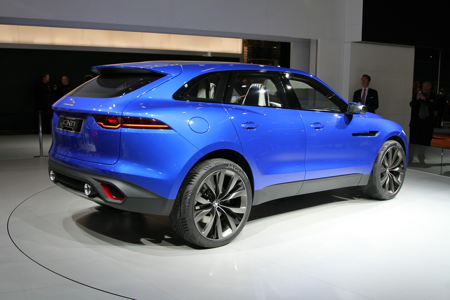Jaguar's C-X17 sports crossover concept, on display at the 2013 Frankfurt Motor Show