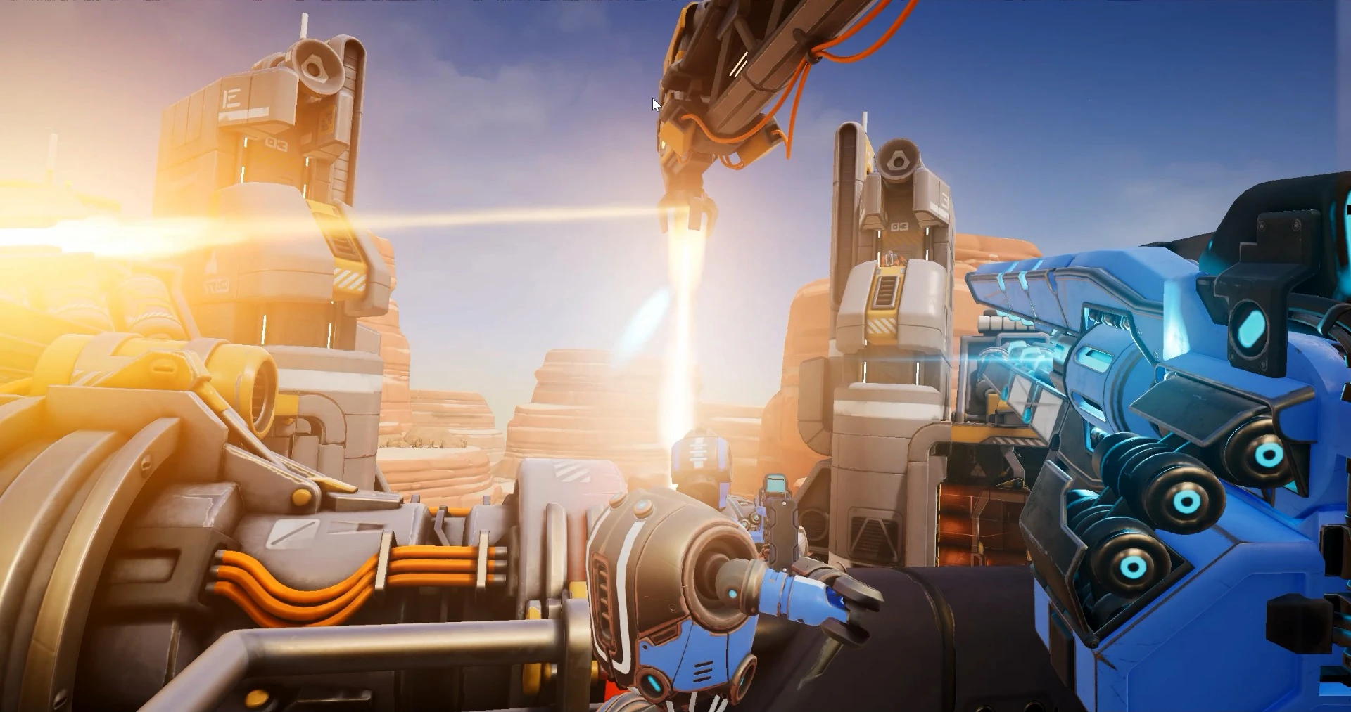 In some maps, the goal is a glowing metal ball hovering overhead