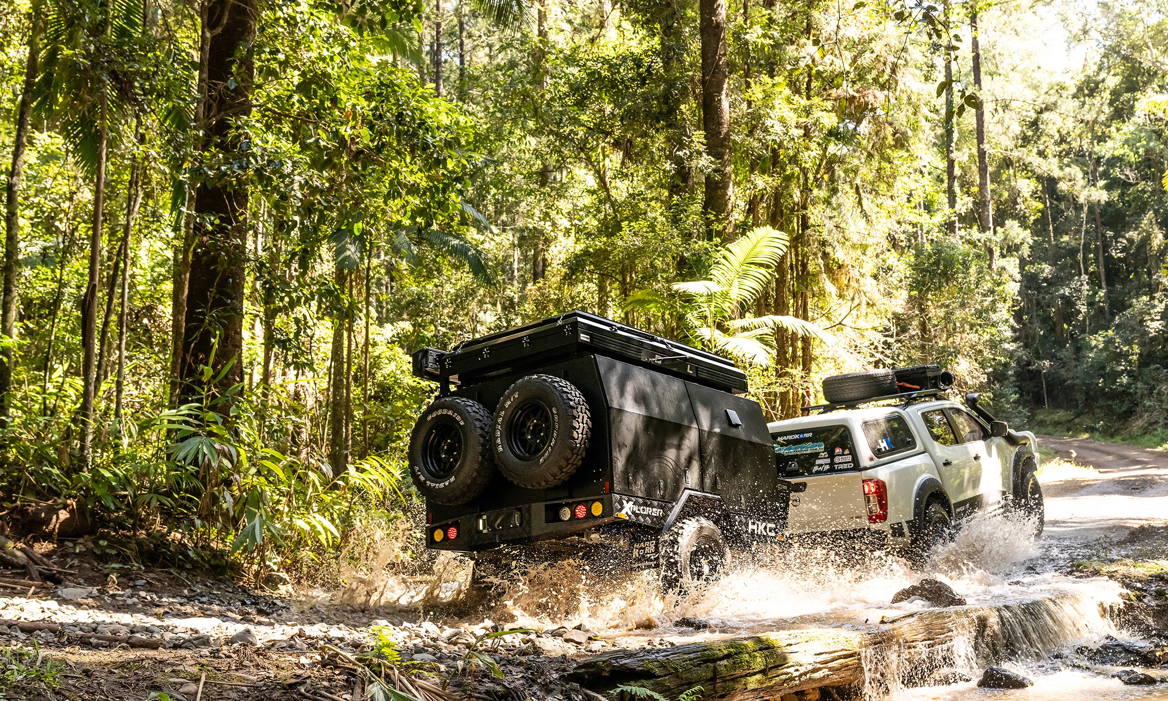The Hardkorr Xplorer includes two spare tires mounted to the back