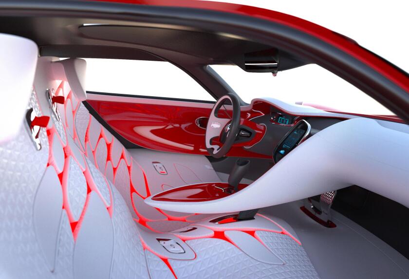 The Renault DeZir concept electric vehicle interior