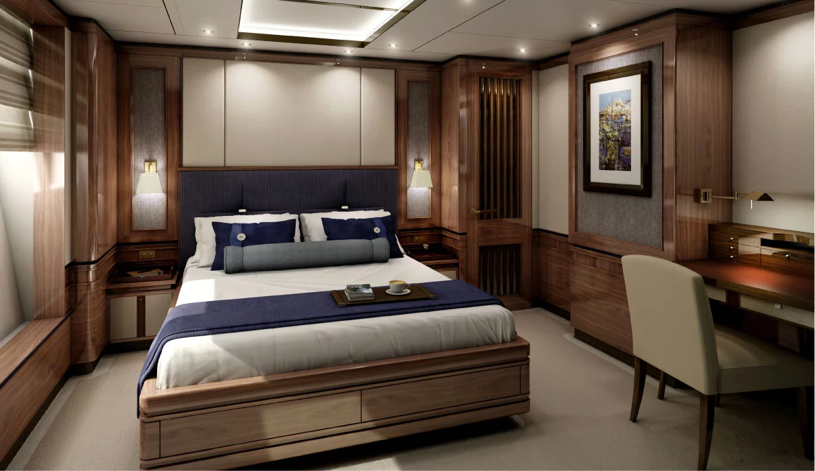 The Azimut Grande 140 Trideck interior