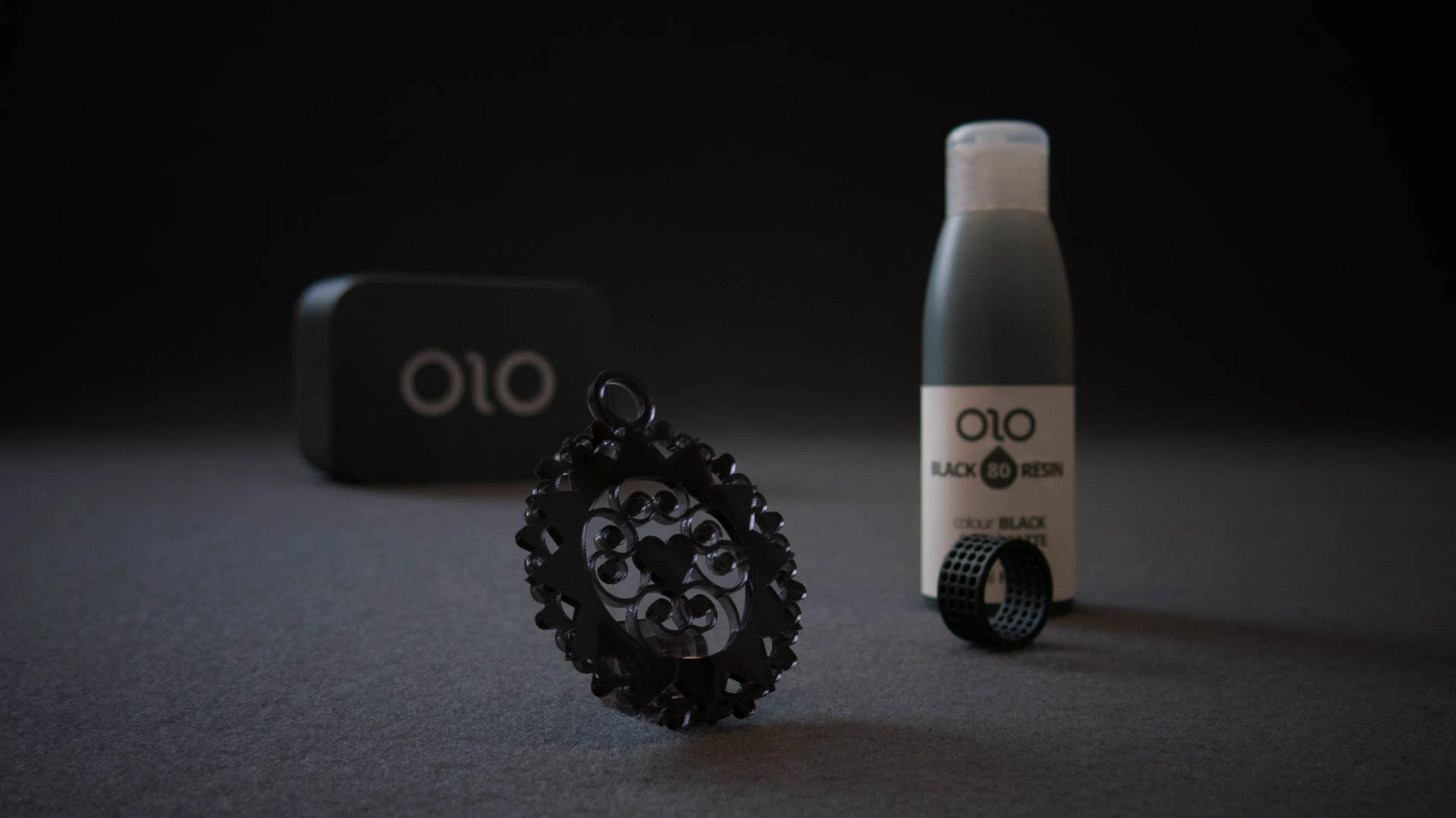 An OLO 3D print using the hard black 80 poly resin, similar to PMMA
