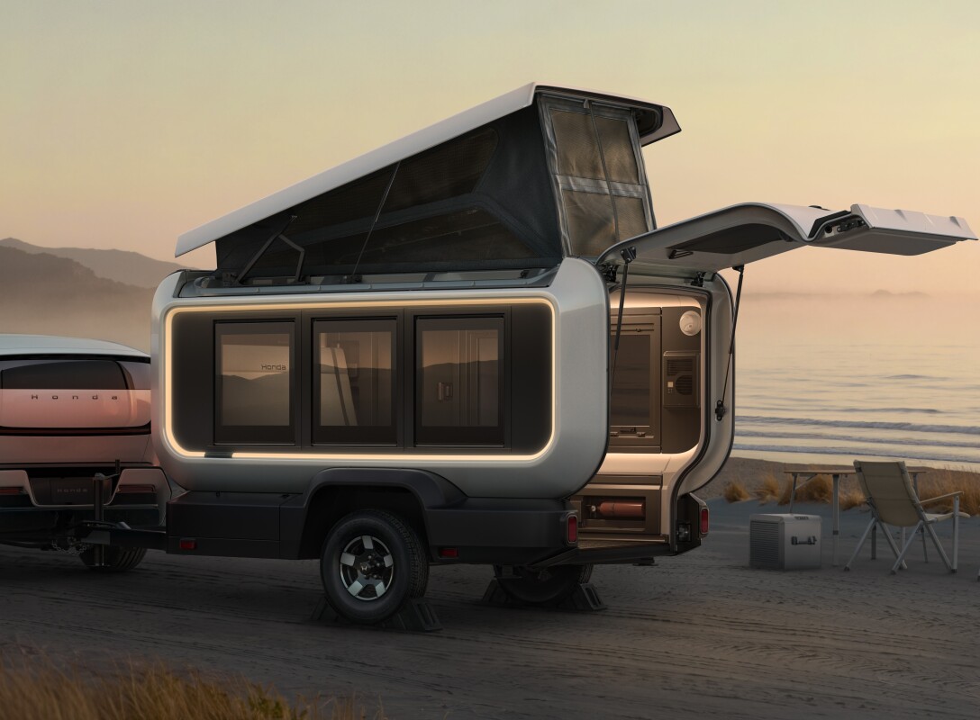 Honda forays into the camper world with this sleek, futuristic trailer