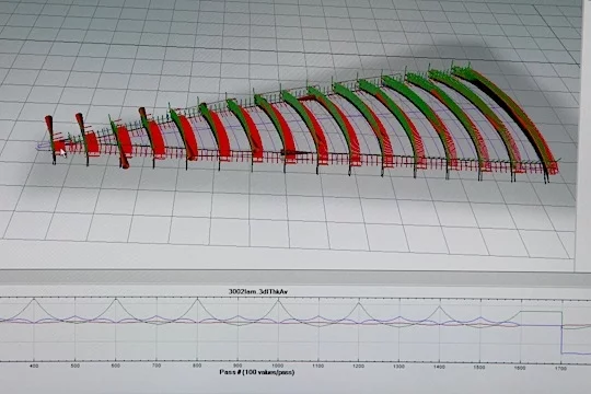 Software controls the heating process during sail consolidation