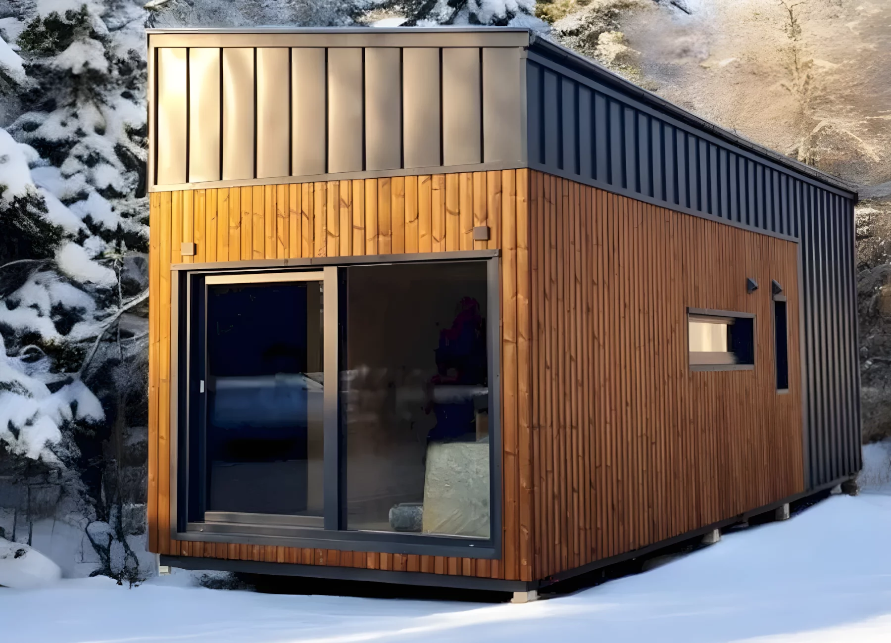 The Samuel tiny house, by Craft House, is a non-towable model that prioritizes spacious full-time living over portability