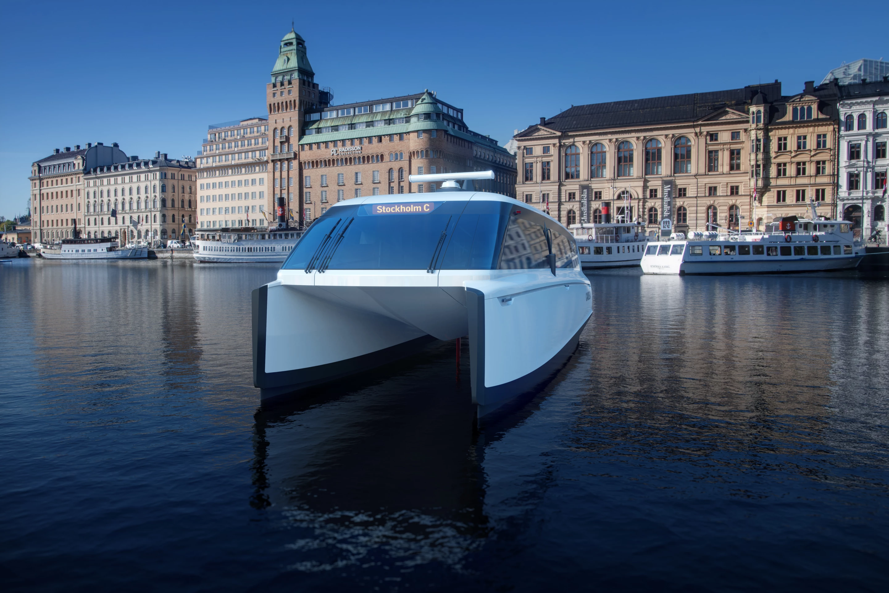 The P-12 Shuttle will start a nine-month service trial in 2023, ferrying passengers between a Stockholm suburb and the city center
