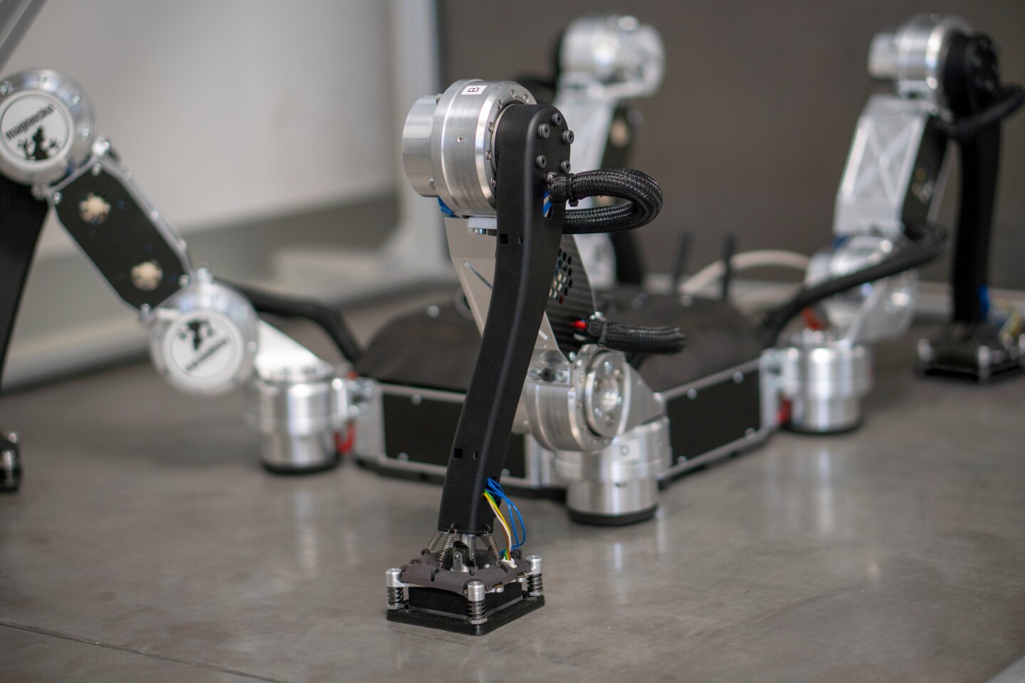 The robot can be equipped with various sensors, including a depth-sensing camera