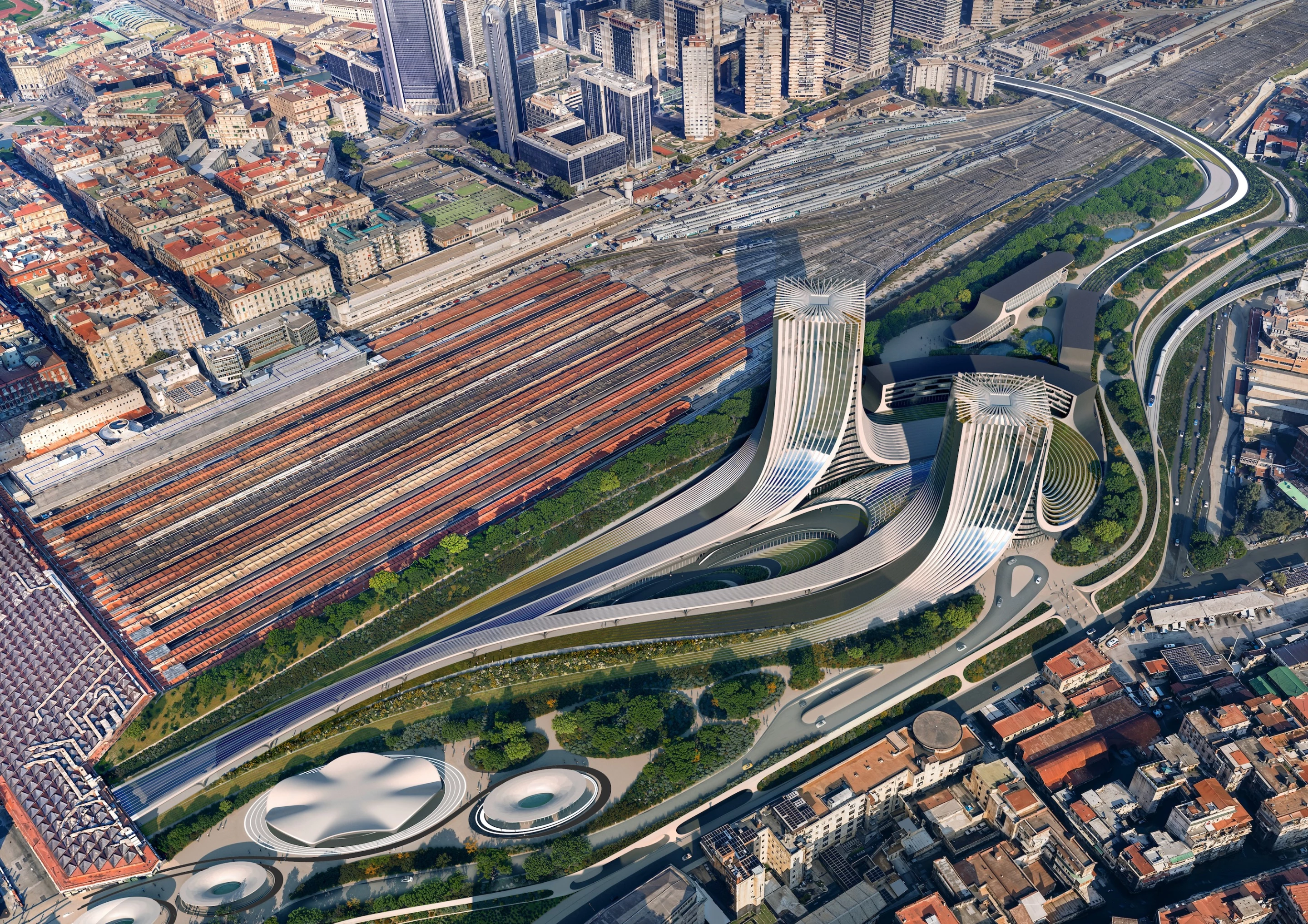 The Napoli Porta Est Masterplan will be centered around the two eye-catching towers