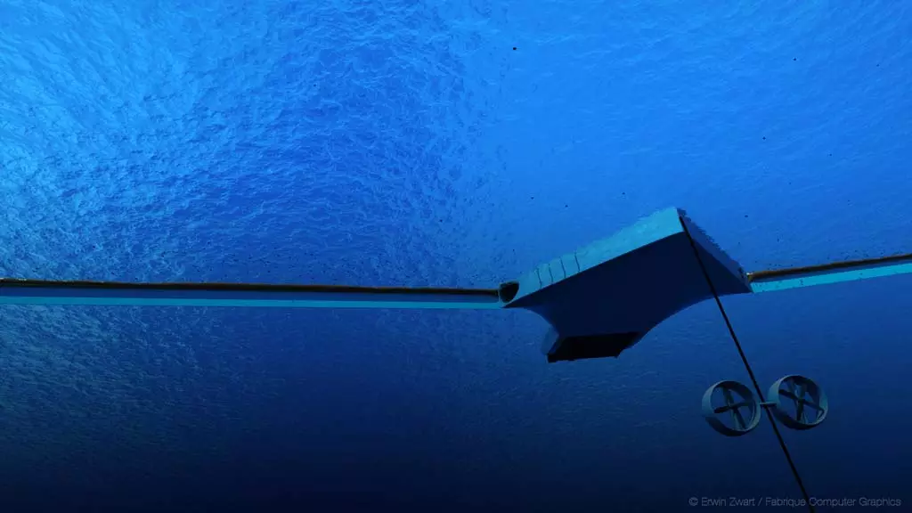 The array concept could be powered by solar energy or the ocean currents, which would make it incredibly efficient