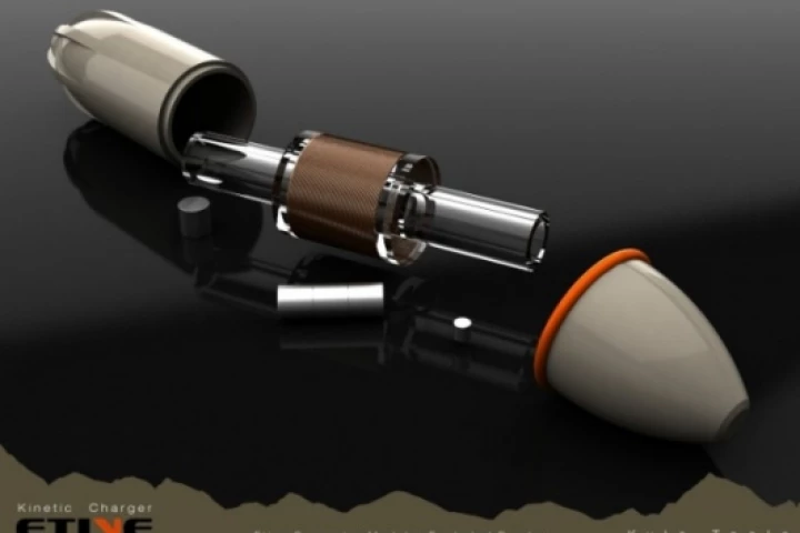 Etive kinetic energy charger harnesses your energy to create a power source for recharging your personal electronic devices