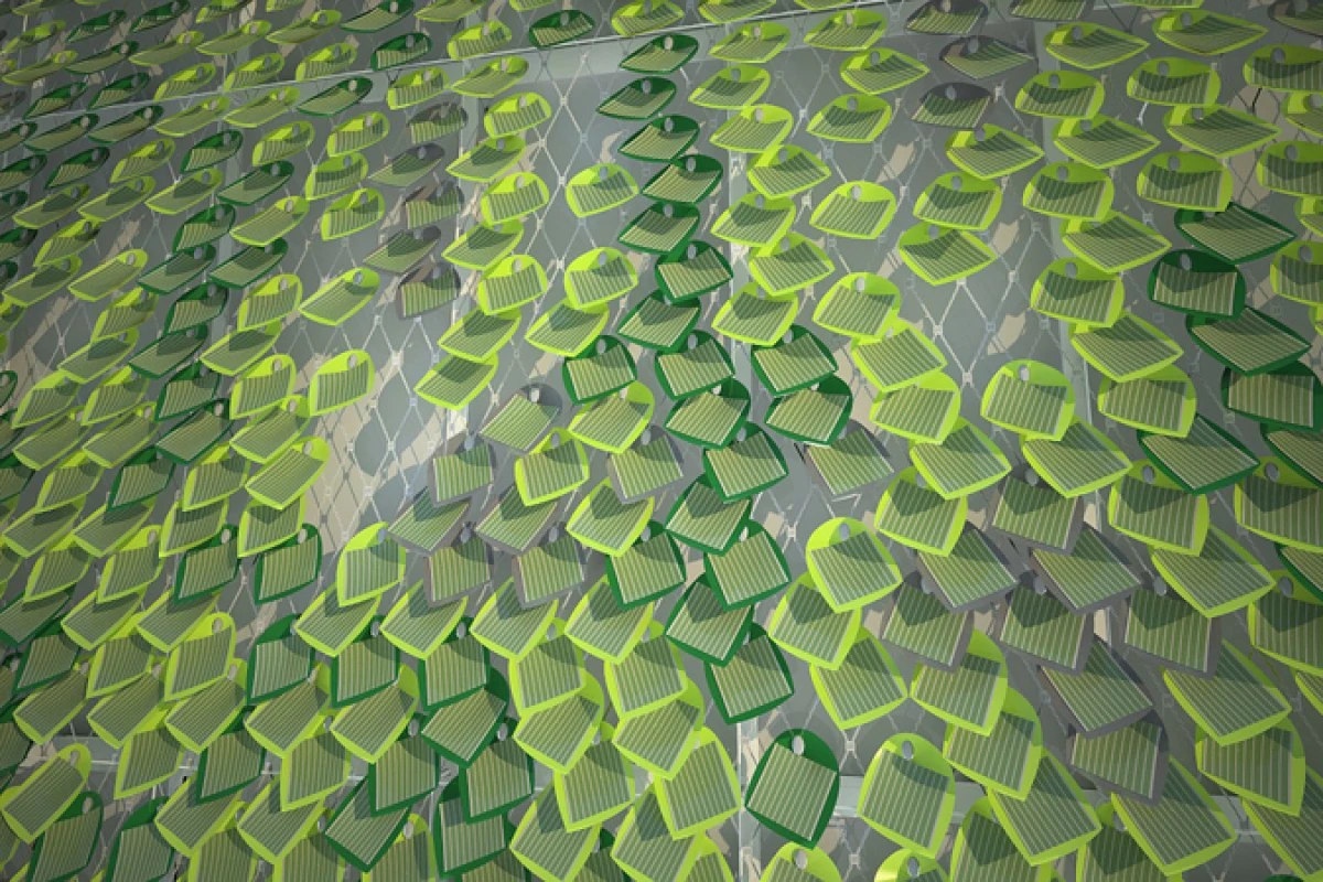 Solar Ivy captures the sun's energy whilst creating a pleasing visual aesthetic(Image by Solar Ivy/SMIT)