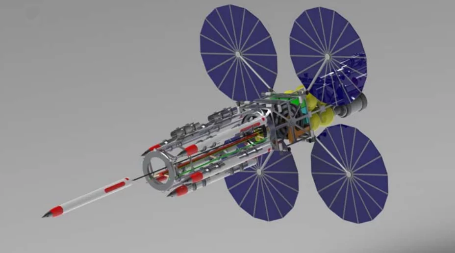 CAD rendering of a sample return spacecraft (Image: NASA)
