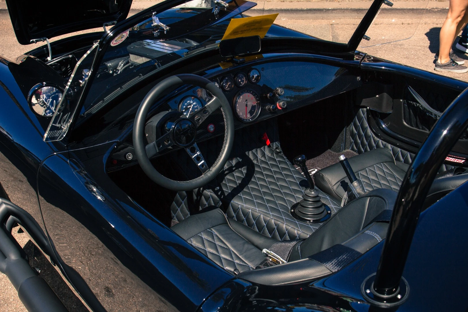 The interior of a 1965 Shelby Cobra