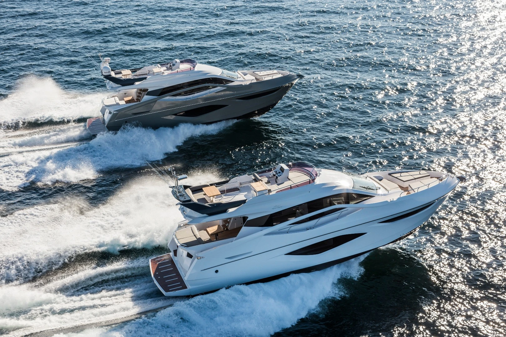The 62FLY has two Volvo pod engines for maximum space in the cabin