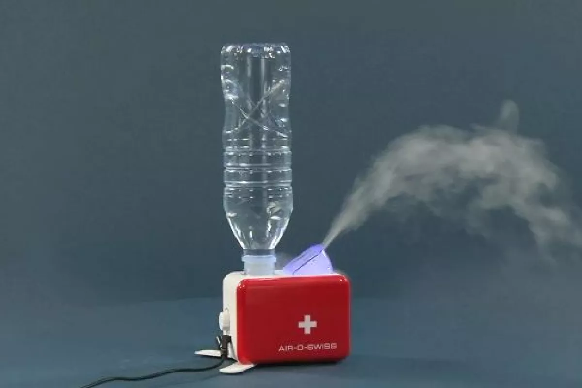 The Air-O-Swiss AOS 7146 Travel Ultrasonic humidifier utilizes a regular bottle of store-bought drinking water, and can reportedly be used across North America and Europe