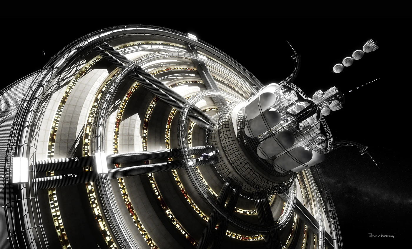 Versteeg's visionary Kalpana One project has occupied the artist's spare time for the past two years (Image: Bryan Versteeg / Spacehabs.com)