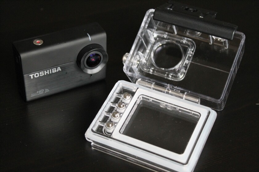 A case is provide with the Camileo X-Sports for use underwater or to provide the camera with extra protection