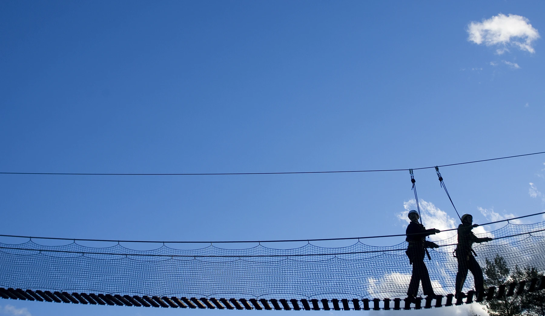 In the southern area of the mine lies several thrilling high wire adventure tracks (image: Sala Silvermine)