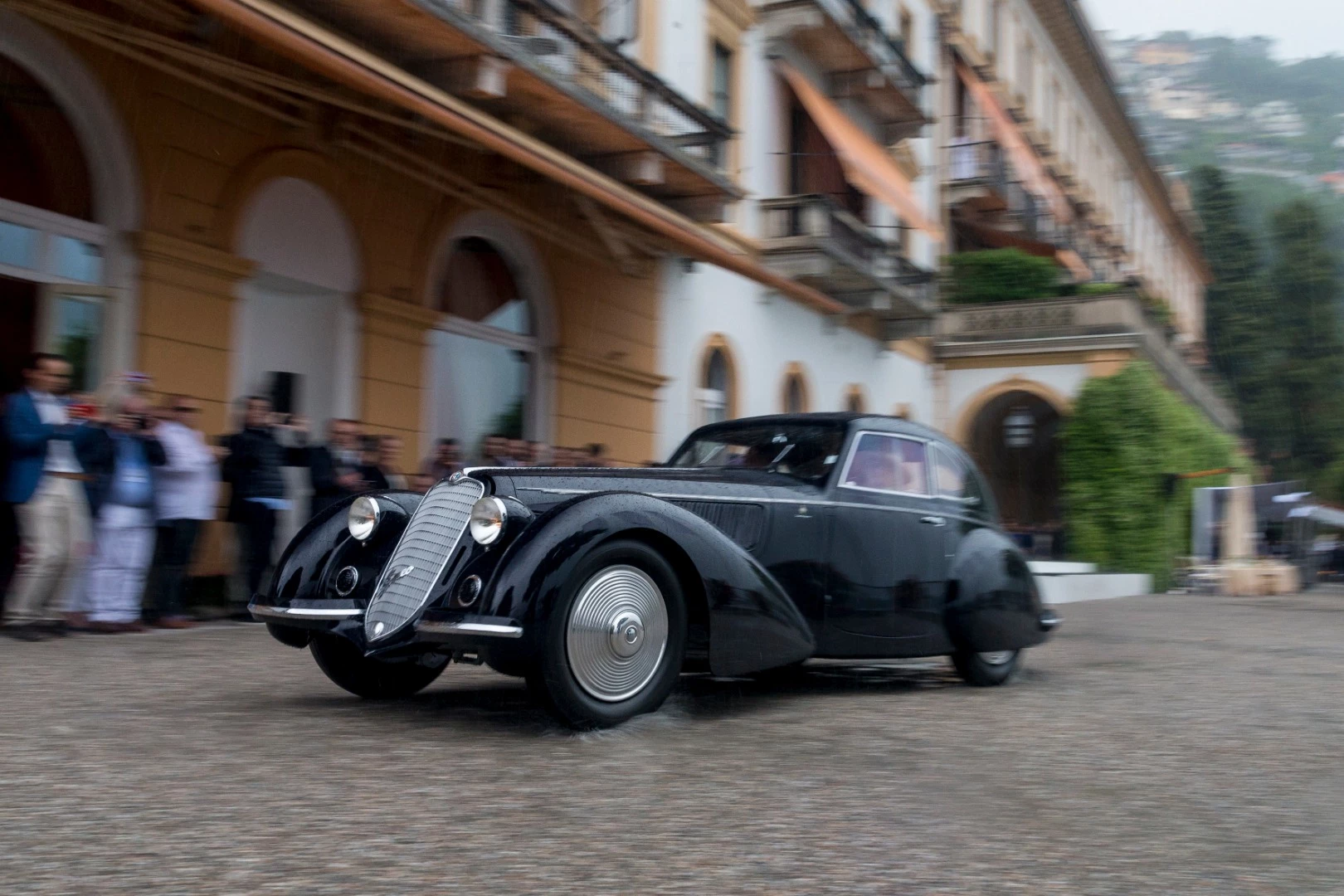 The award winning 1937 Alfa Romeo 8C 2900B Touring Berlinetta owned by David and Ginny Sydorick