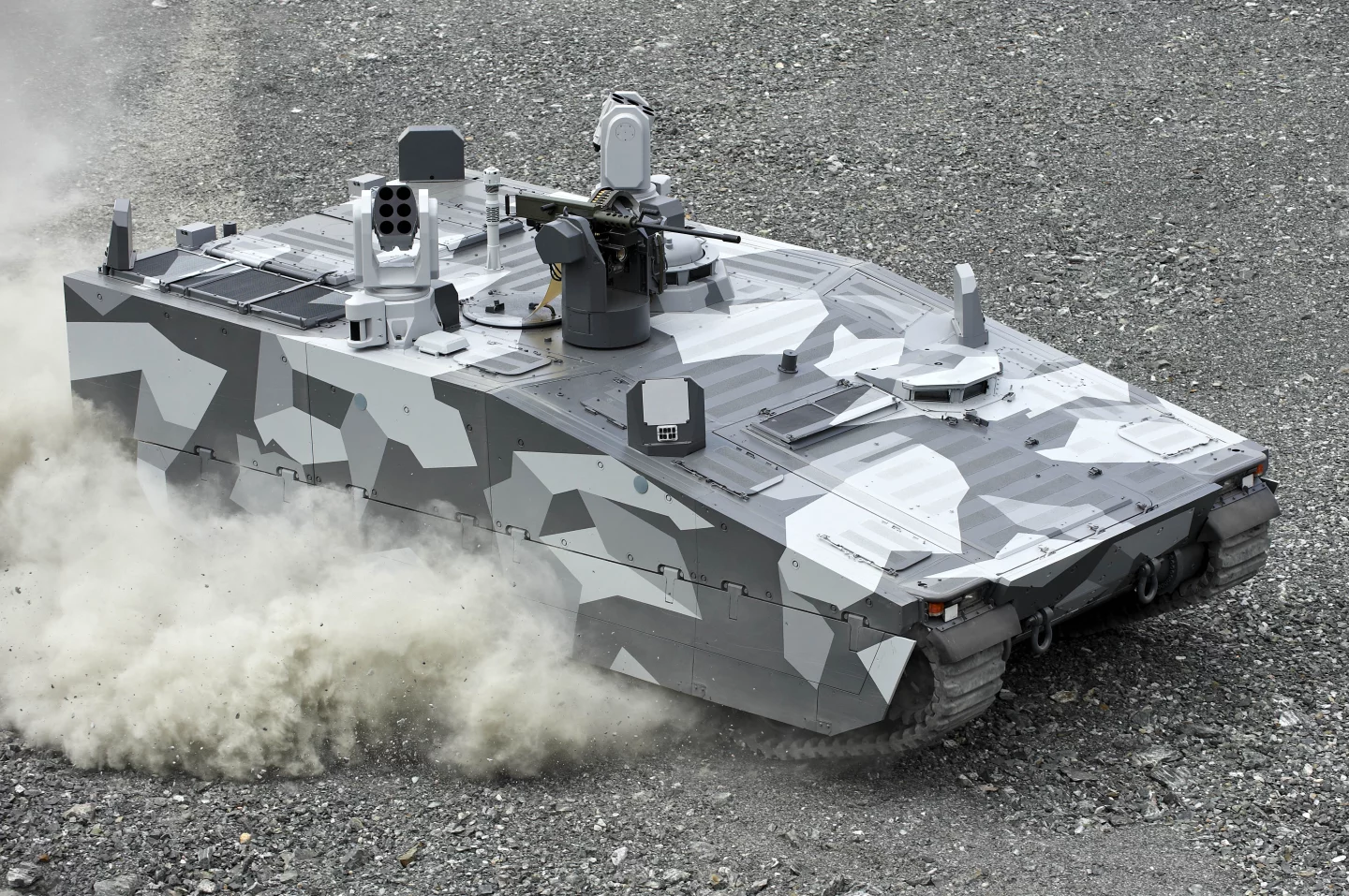 The Active Damper system allows the CV90 to set speed records