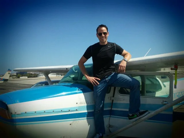 Chip Yates after his first solo flight a few days ago