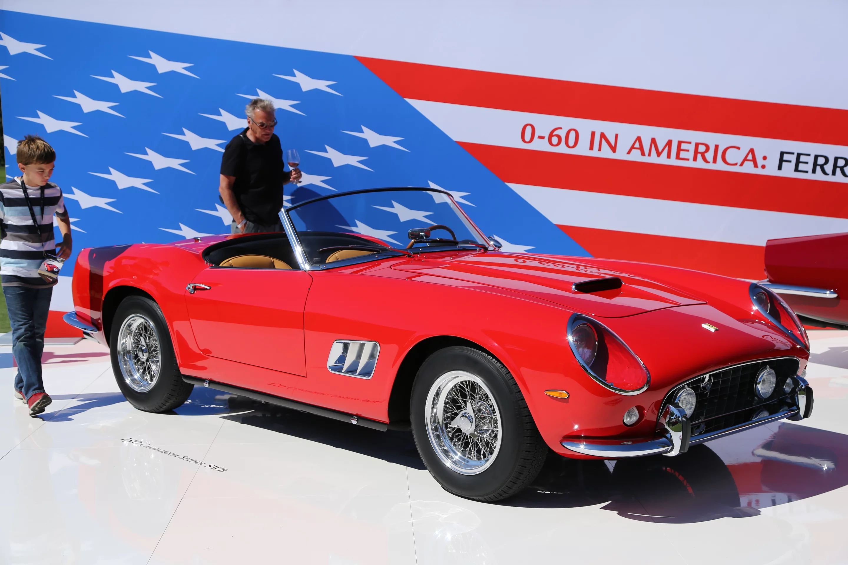A Ferrari 250 California Spider SWB on display celebrating the Italian marque's history in America (Photo: Angus MacKenzie/Gizmag.com)
