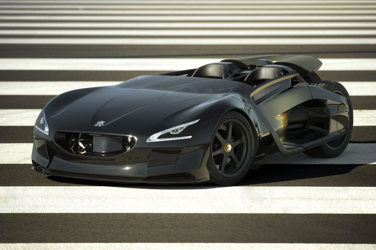 Peugeot EX1 concept at Aeroport Lleida Alguaire